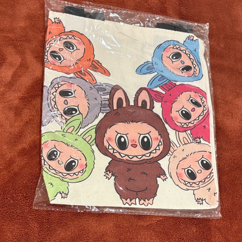 Cute Character Canvas Tote Bag